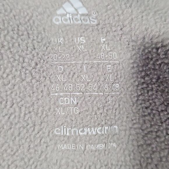 Gray Adidas Zip Up Hoodie sz X-Large - Picture 4 of 5